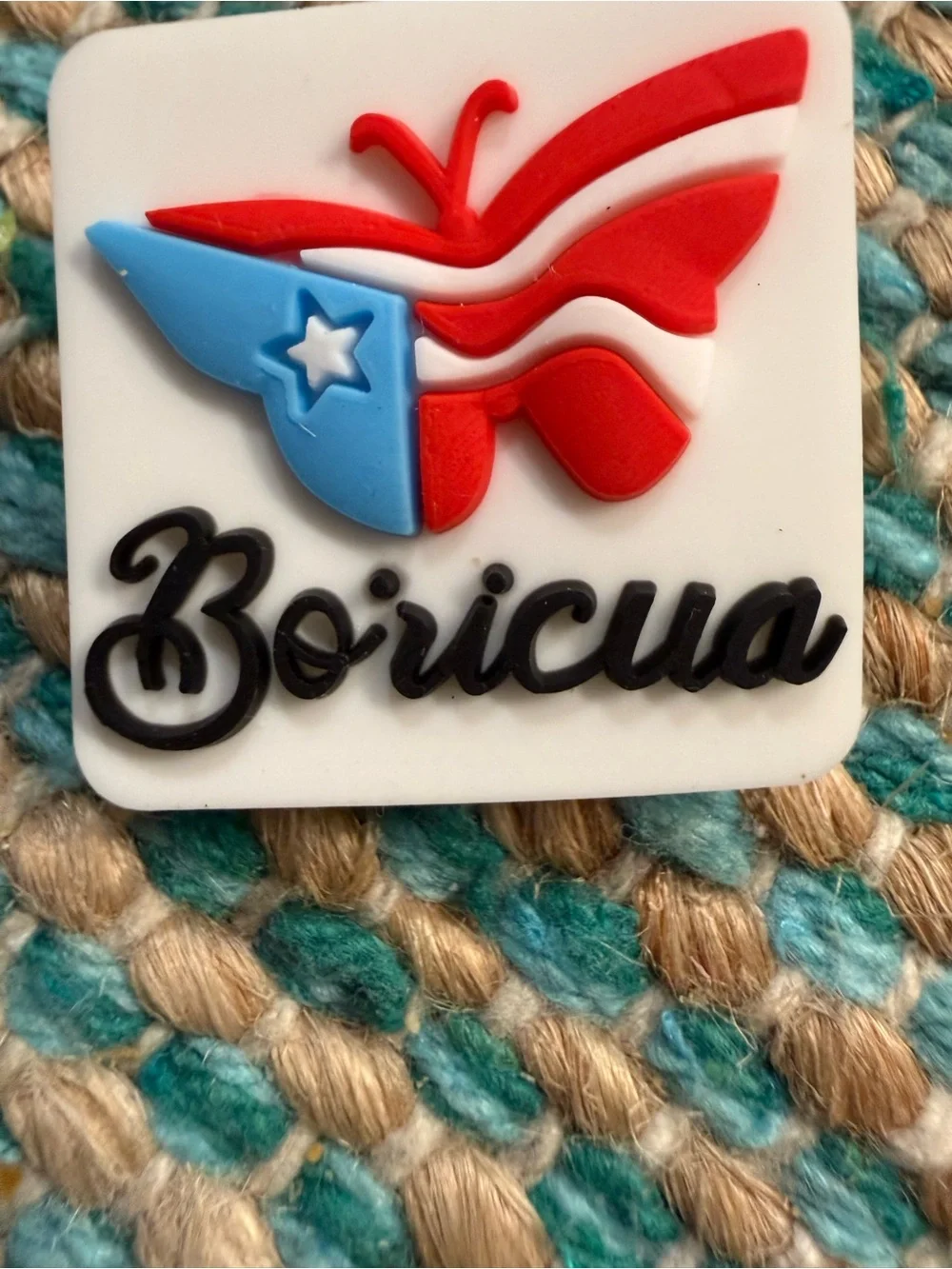 Butterfly Patch Bag Accent in Red, Blue, White bag or shoe accessories